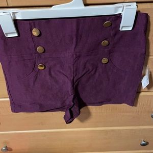 NWT Stretchy Charlotte Russe Button Shorts